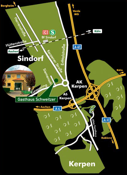 Anfahrtskizze Gasthaus Schweitzer